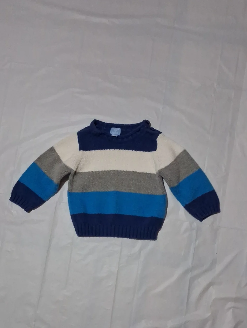 The Children's Place Navy and Cream Striped Knit Top